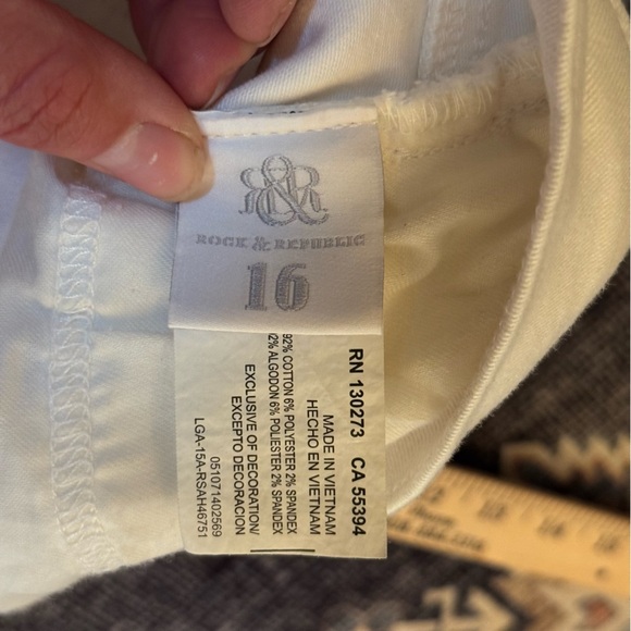 Rock & Republic Berlin High Rise Classic White Skinny Jeans Women’s Size 16 - Picture 7 of 11